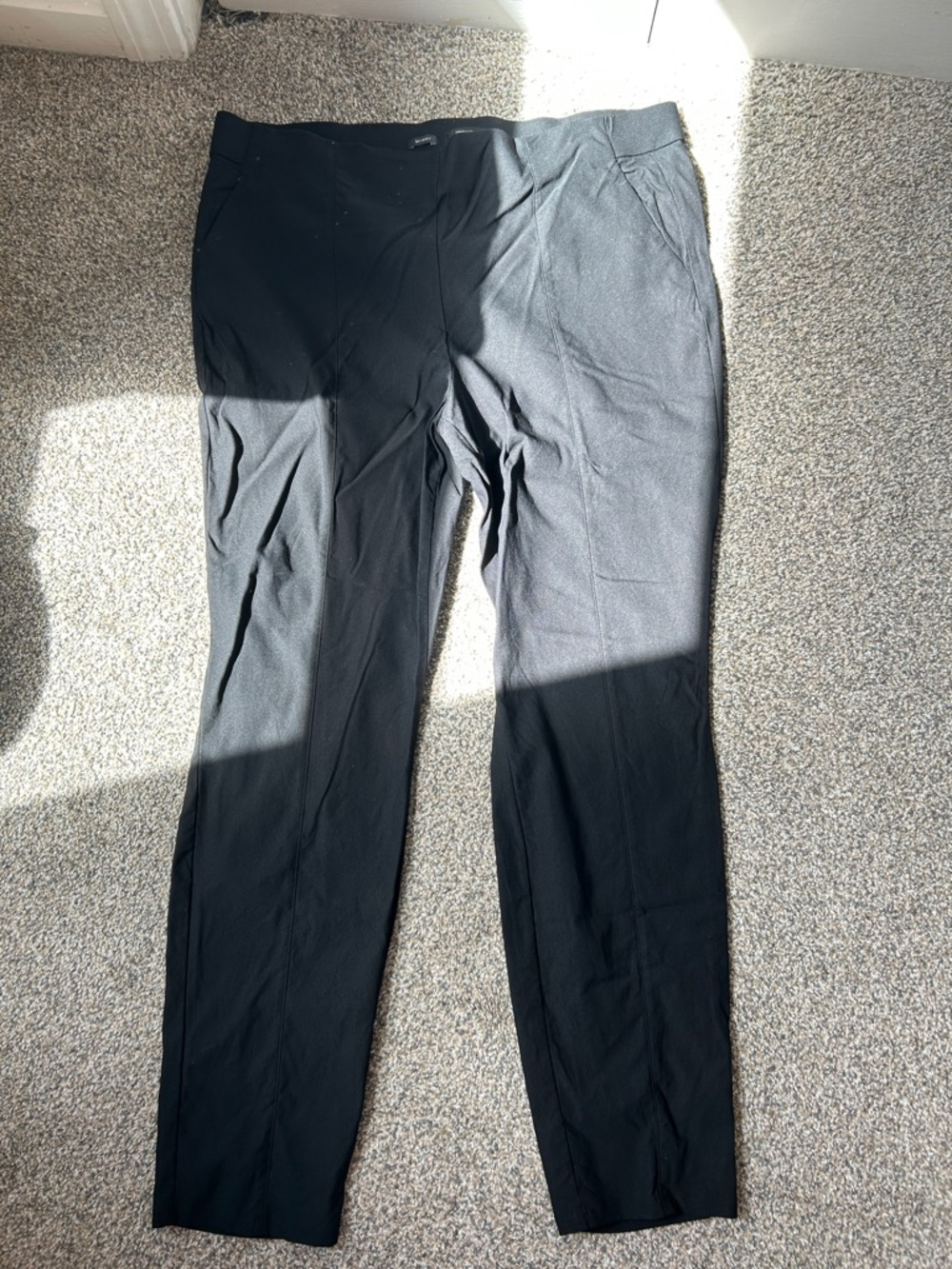 Vera Wang Black Straight-Leg Trousers